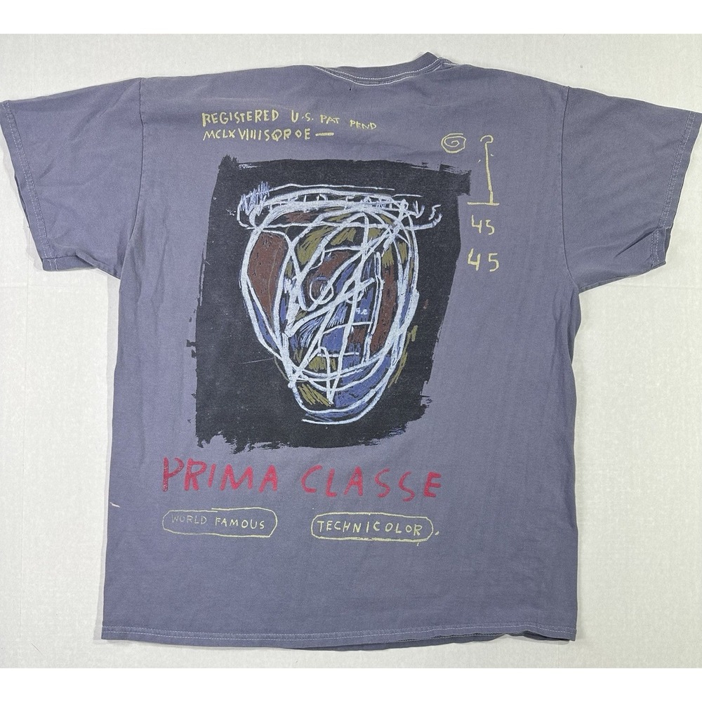 Jean-Michel Basquiat x Ripple Prima Classe Graphic Art T-Shirt Gray Size L